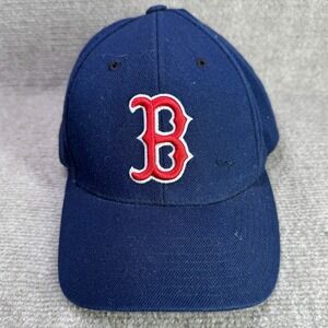 Boston Red Sox Logo Athletic Hat Mens OSFA Navy Blue MLB‎ Baseball Cap